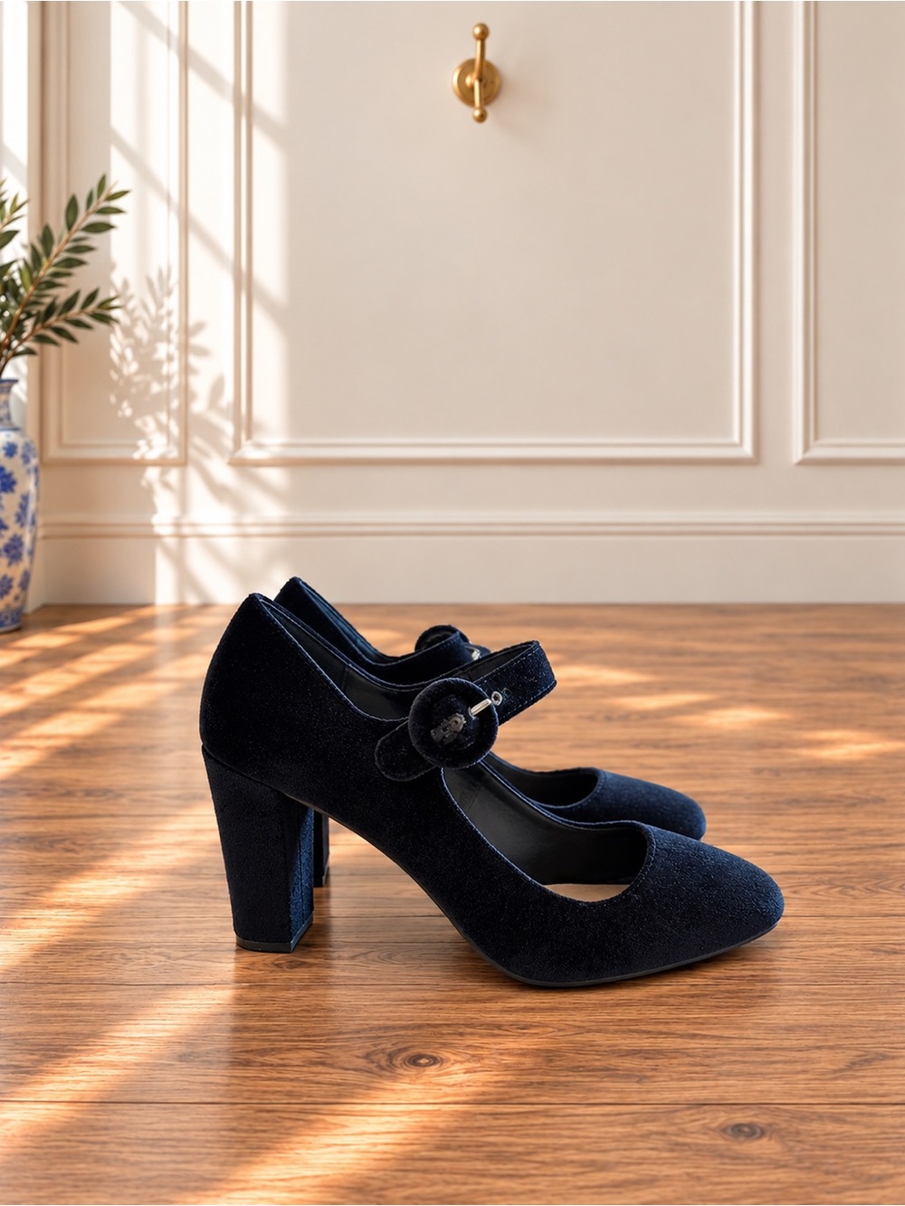 Women’s Black Mary Jane Heels - Picture 2 of 3